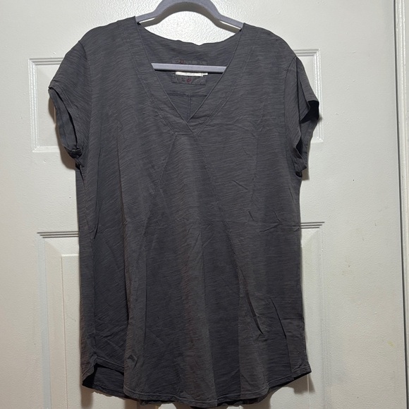 Slate Gray V-Neck Short Sleeve Women's Tee - Picture 1 of 6